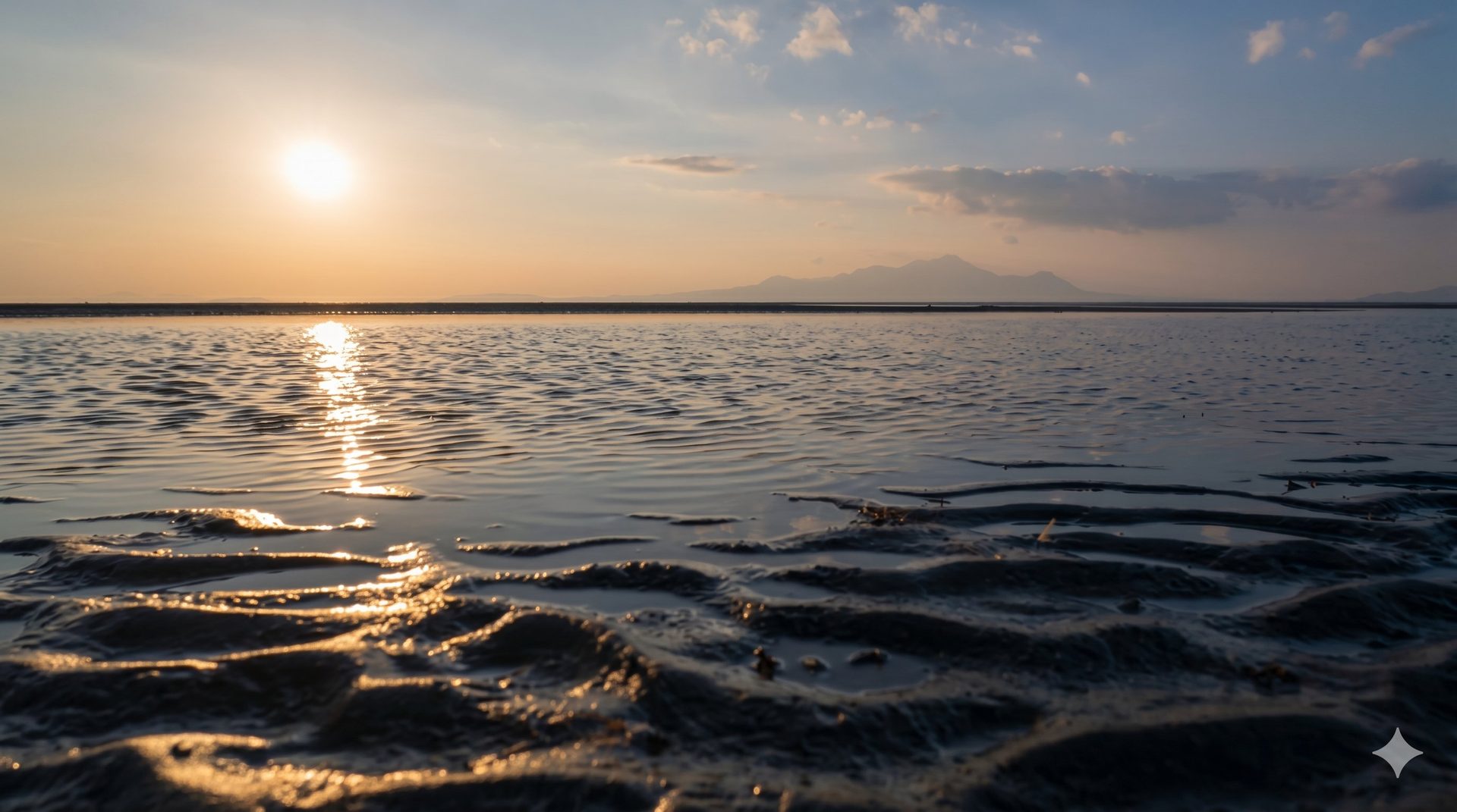 有明海の夕暮れ・干潟
